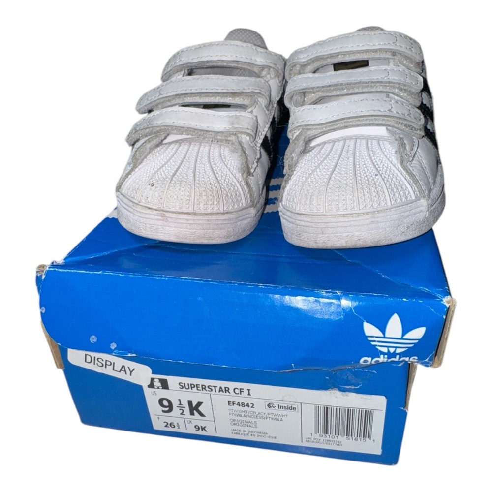 🔥 ADIDAS Originals Superstar CF I EF4842 Toddler Sneakers Size 9 1/2k 🔥